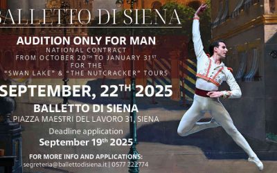 Audition Balletto di Siena Is Looking for Male Dancers