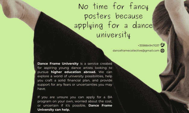 Education Agent (Service) – Assisting Young Dance Artists In Their Journey To Higher Education